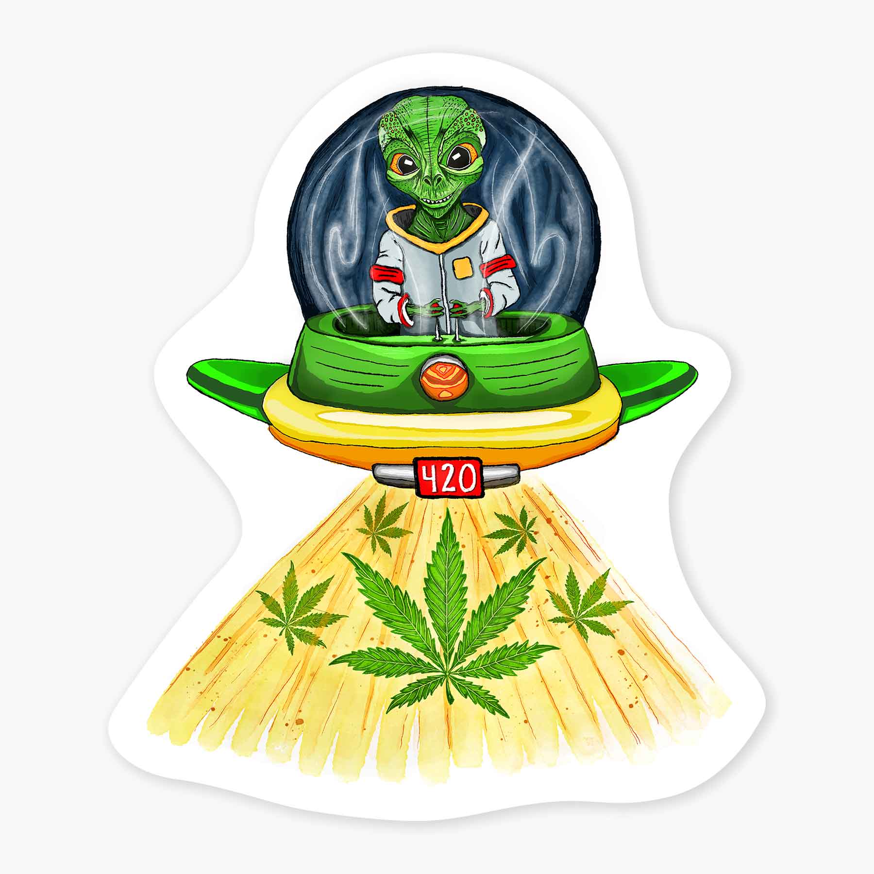 pothead stickers Alien High