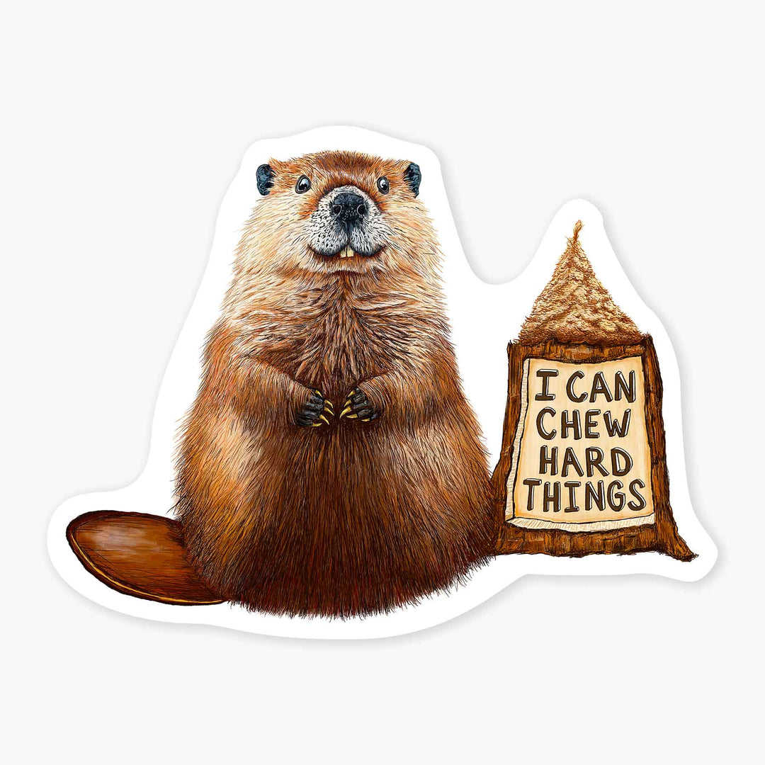 Beaver - 3" Art Sticker