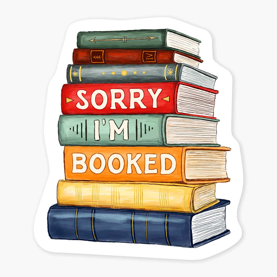 Booked - 3" Art Sticker