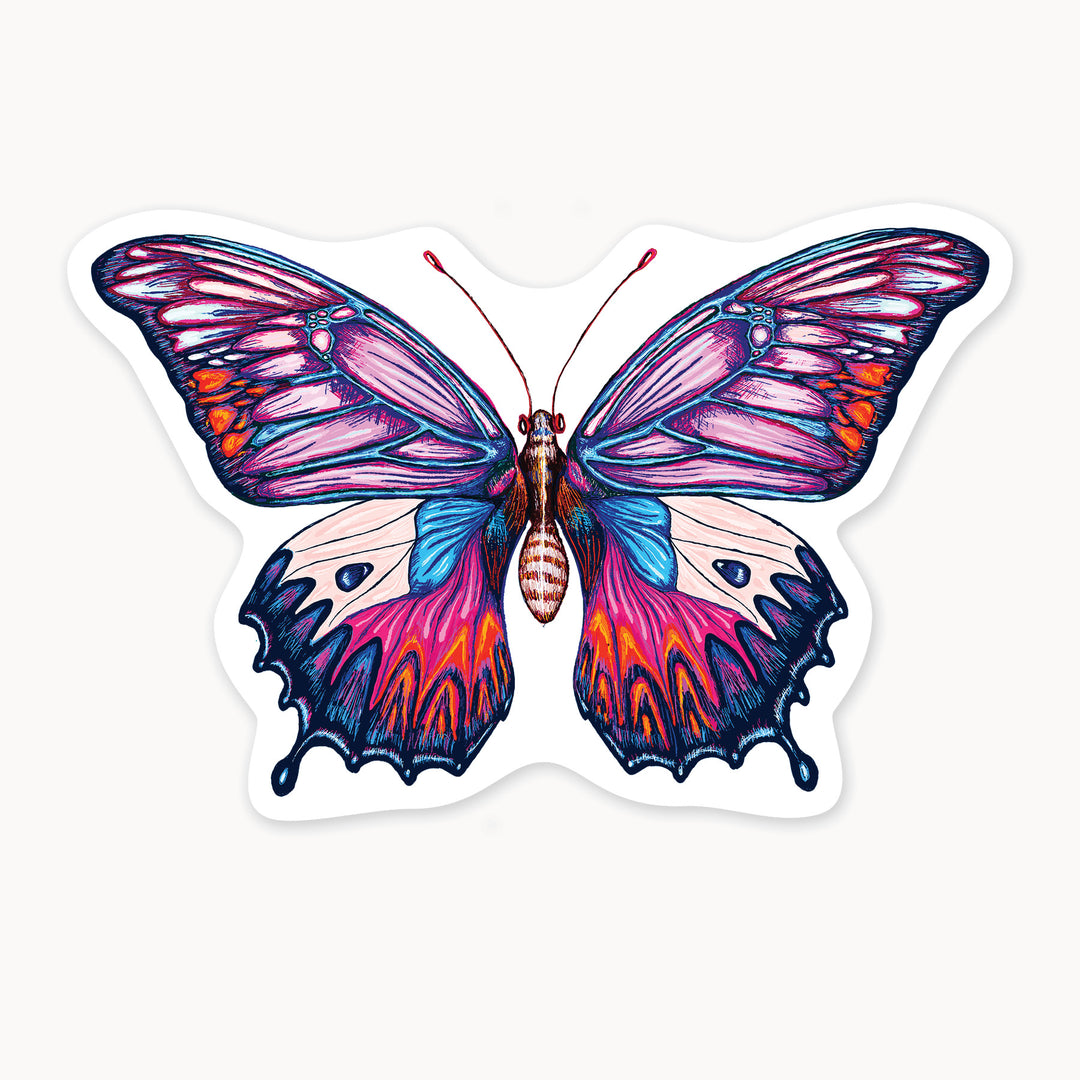 Electric Butterly - 3" Art Sticker