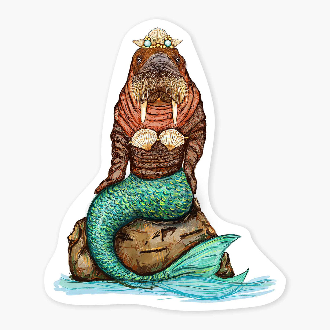 Mer•Walrus - 3" Art Sticker