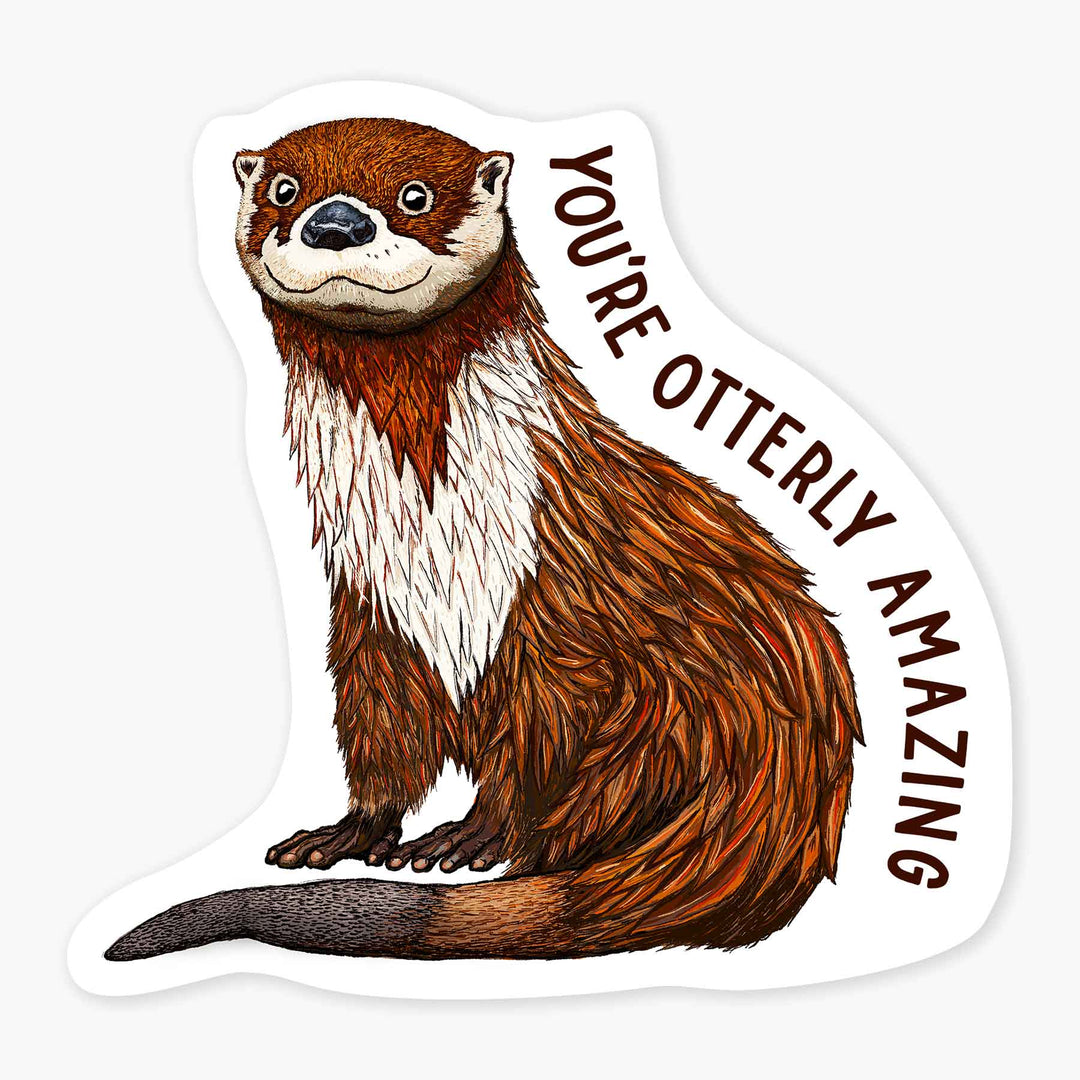 Otterly Amazing - 3" Art Sticker