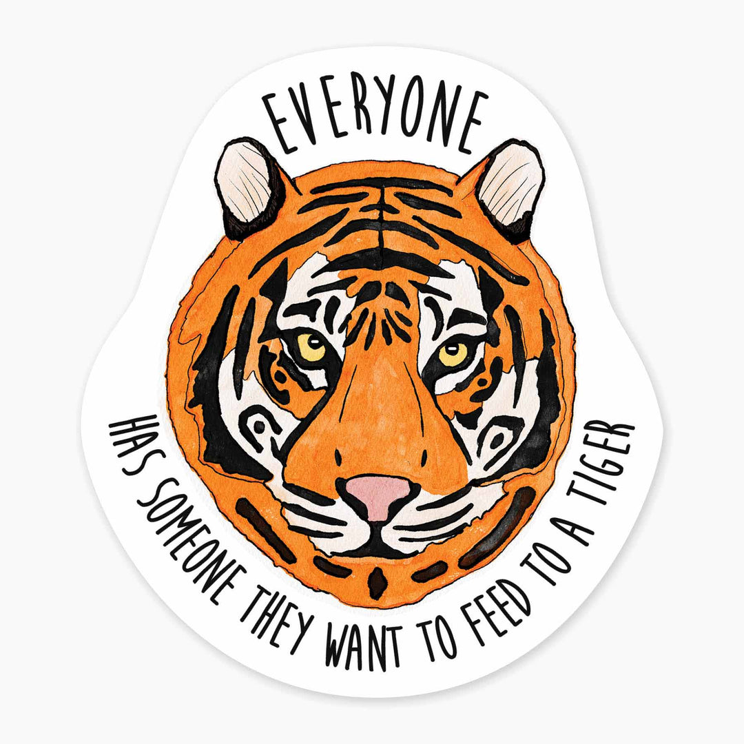 Tiger Food - 3" Art Sticker