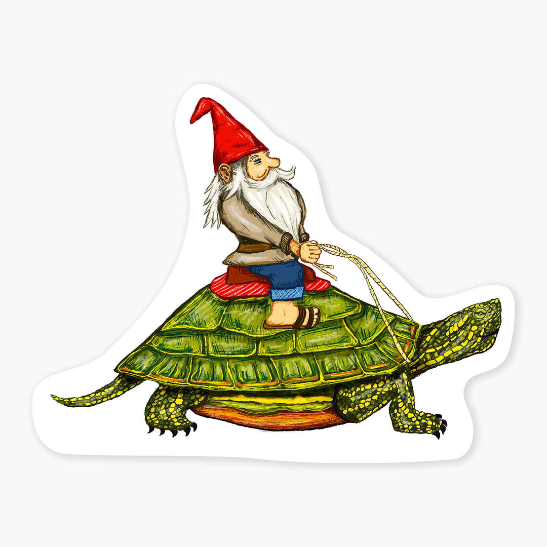 Turtle Rider - 3" Art Sticker