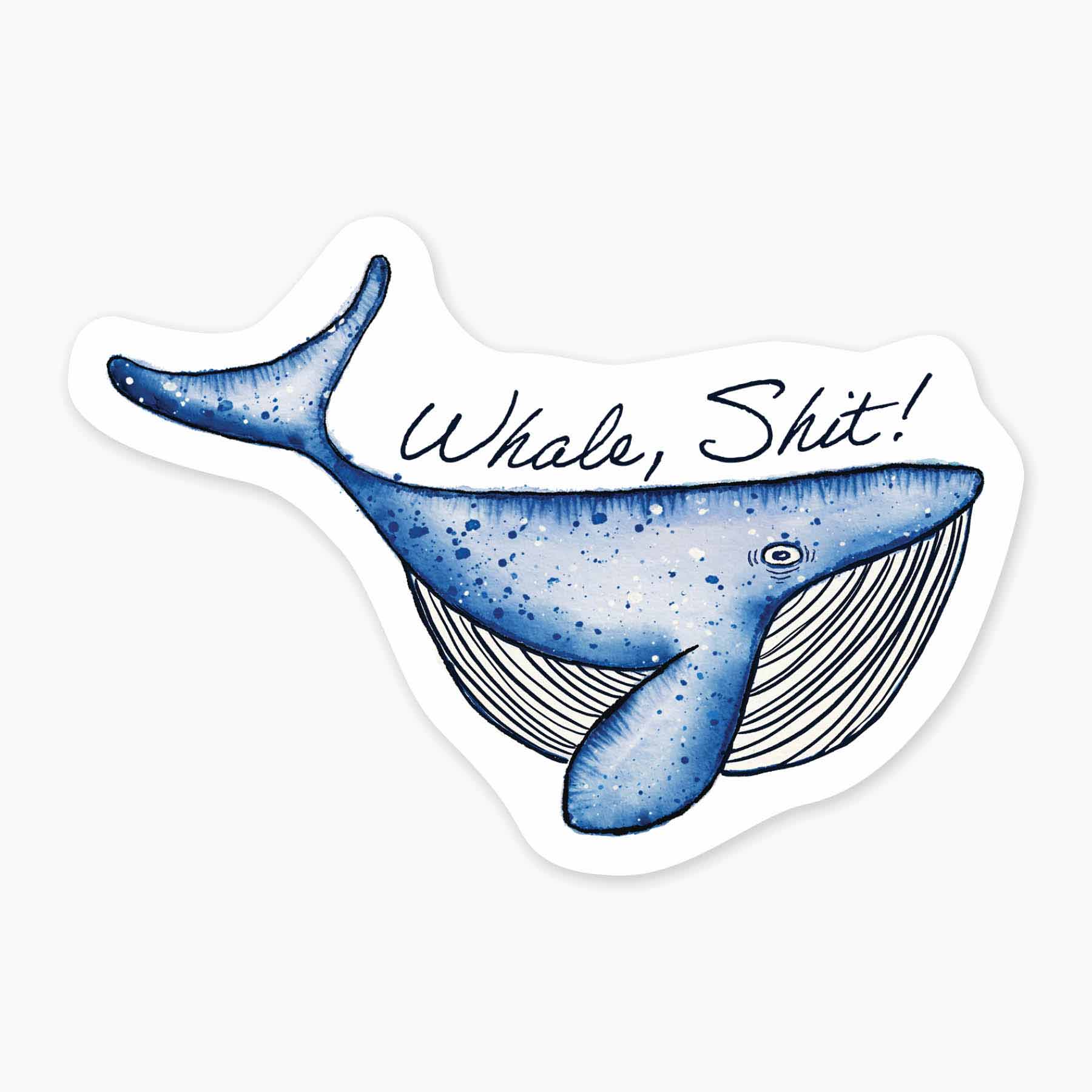 Wild whale saying bad words while fleeing a harpoon Long Sleeve T Shirt by  Zoo&co on Society6 Products