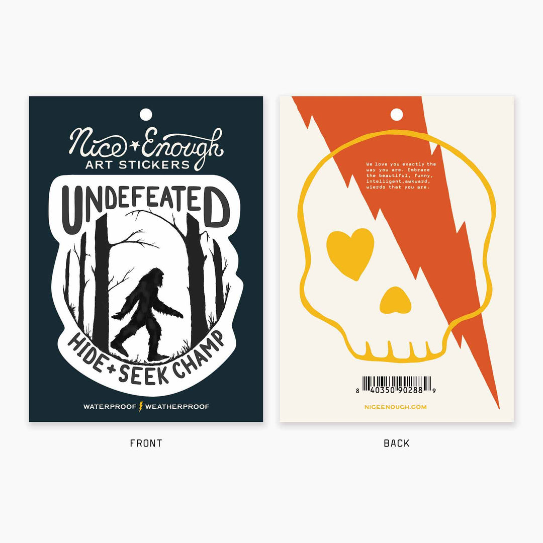 Undefeated - 5" Waterproof Stickers