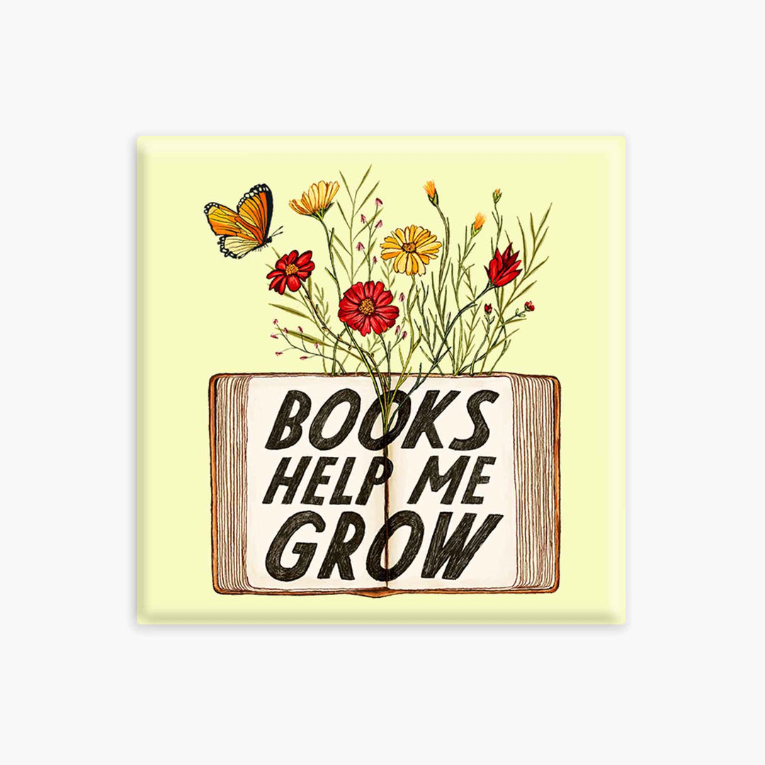 Books Help Me Grow - Magnet