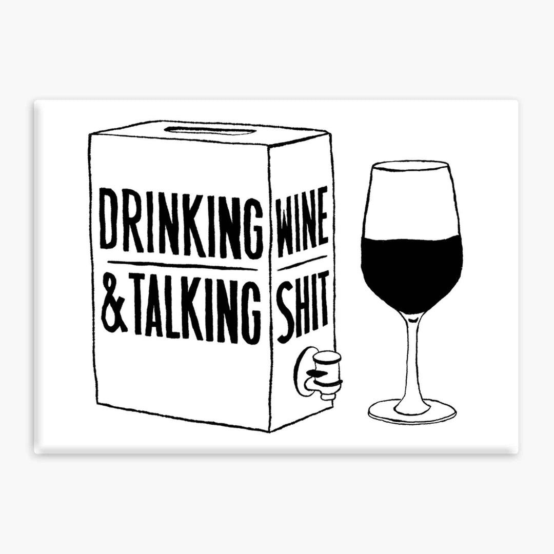 Drinking Wine - Magnet