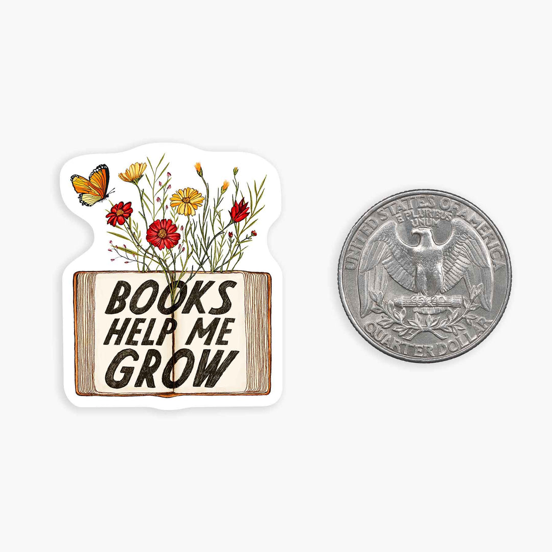 Books Help Me Grow - Mini Sticker