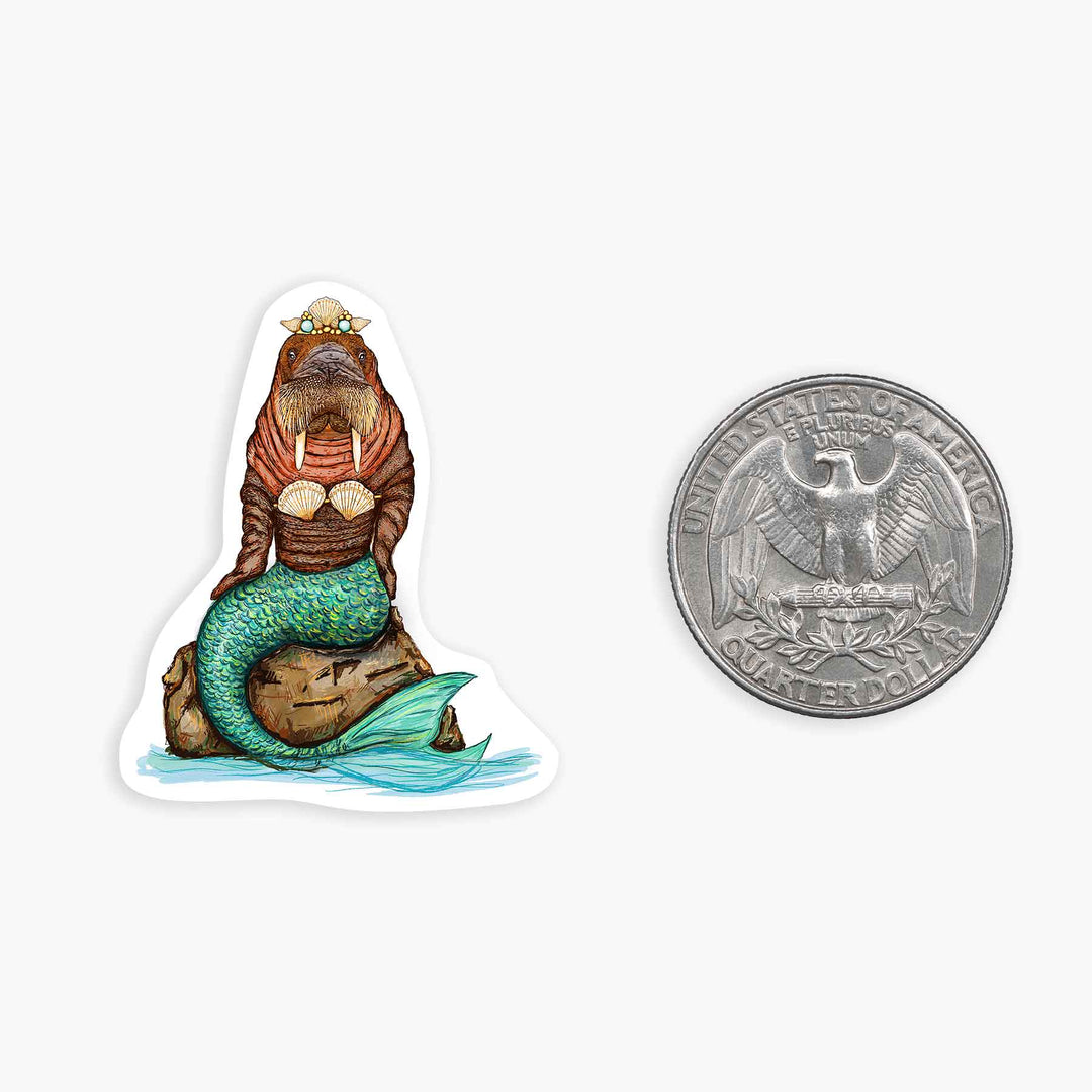 MerᐧWalrus - Mini Sticker