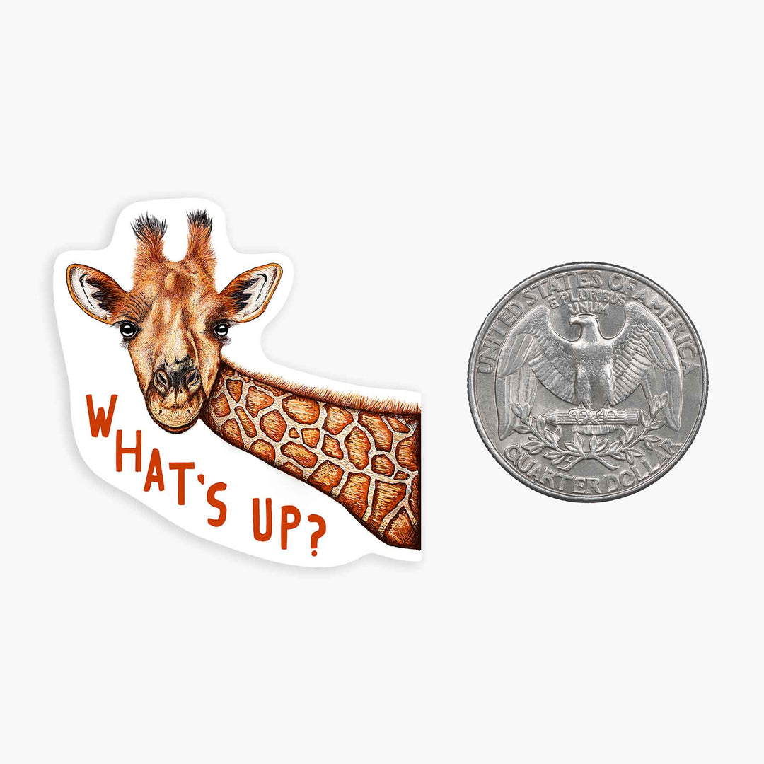 What's Up Giraffe - Mini Sticker