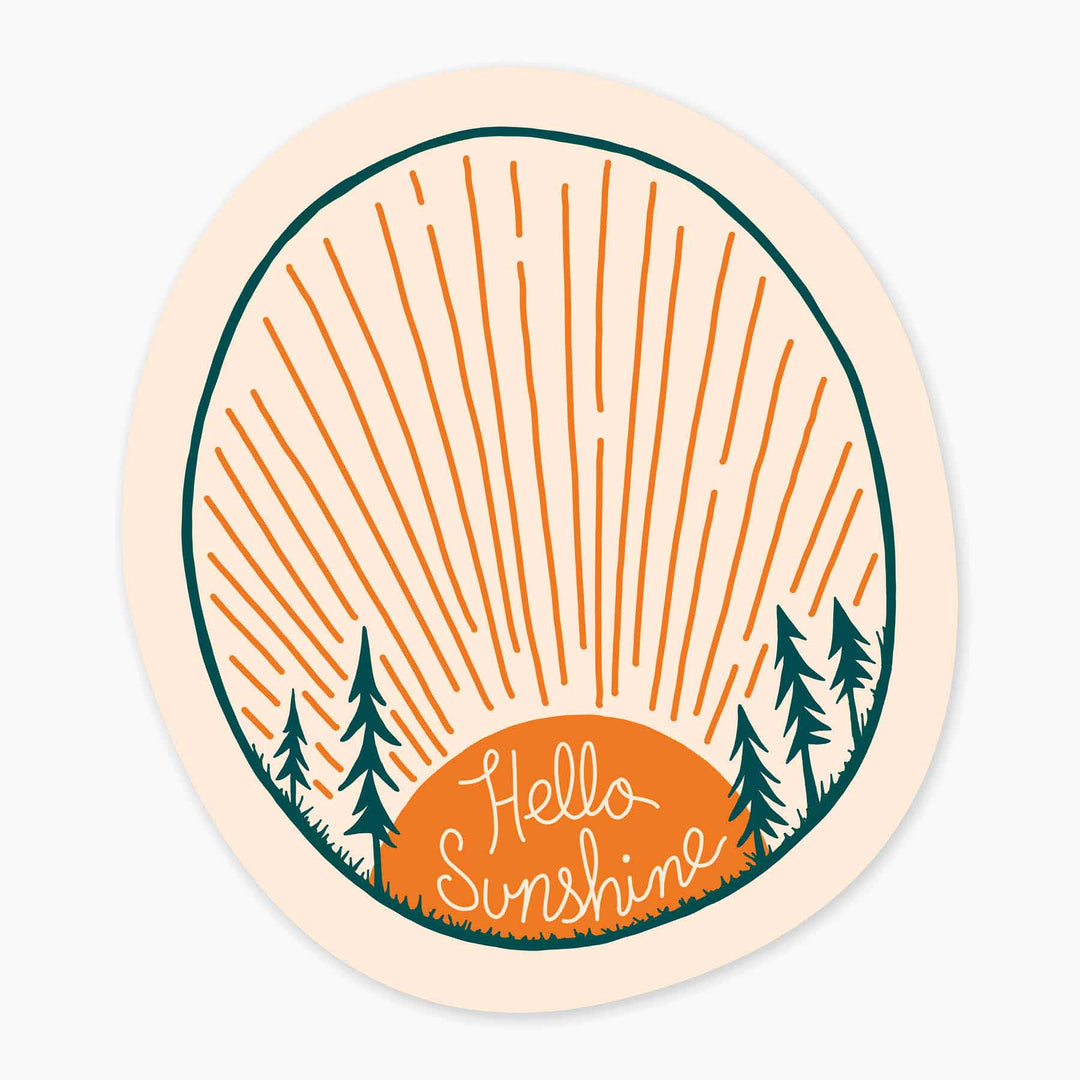 Hello Sunshine 3" Art Sticker