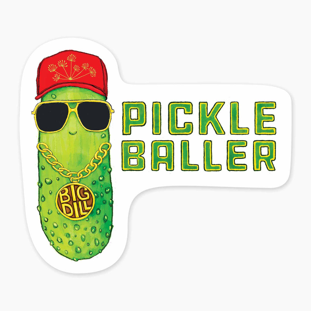 Pickle Baller - 3" Art Sticker