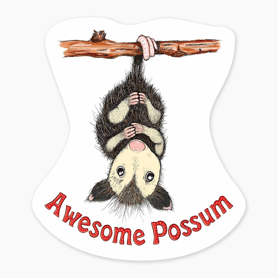 Awesome Possum - 3" Art Sticker
