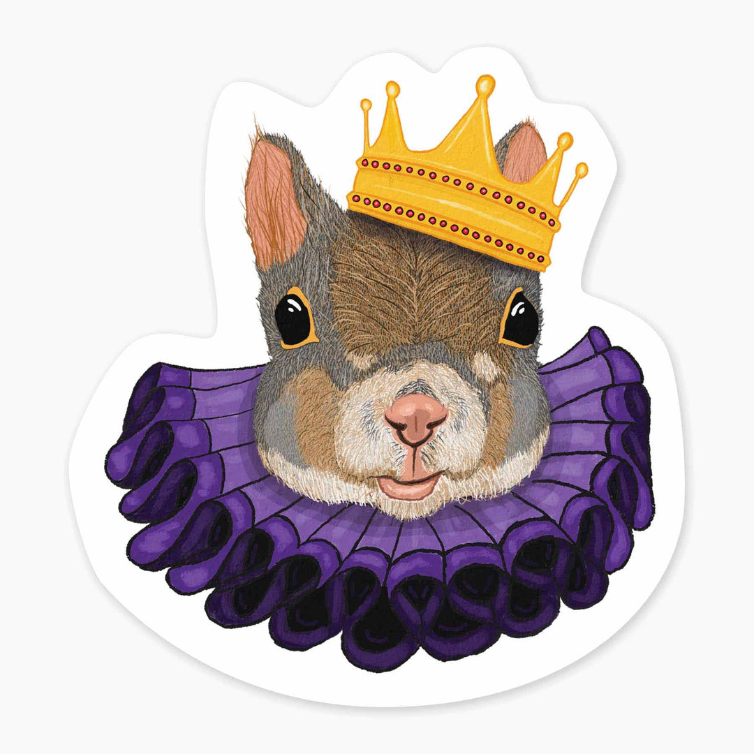 Royal Squirrel - 3" Art Sticker