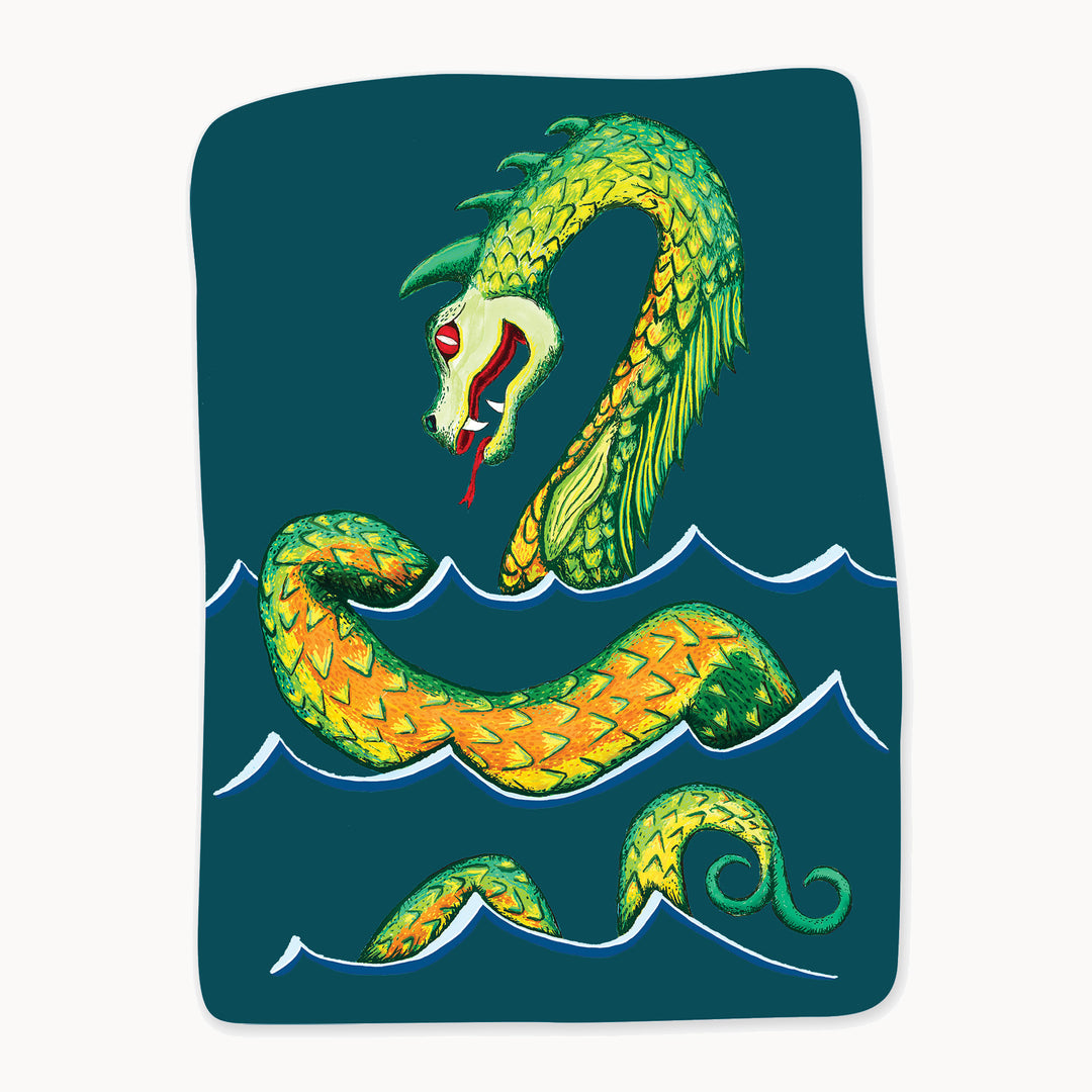 Sea Serpent - 3" Art Sticker
