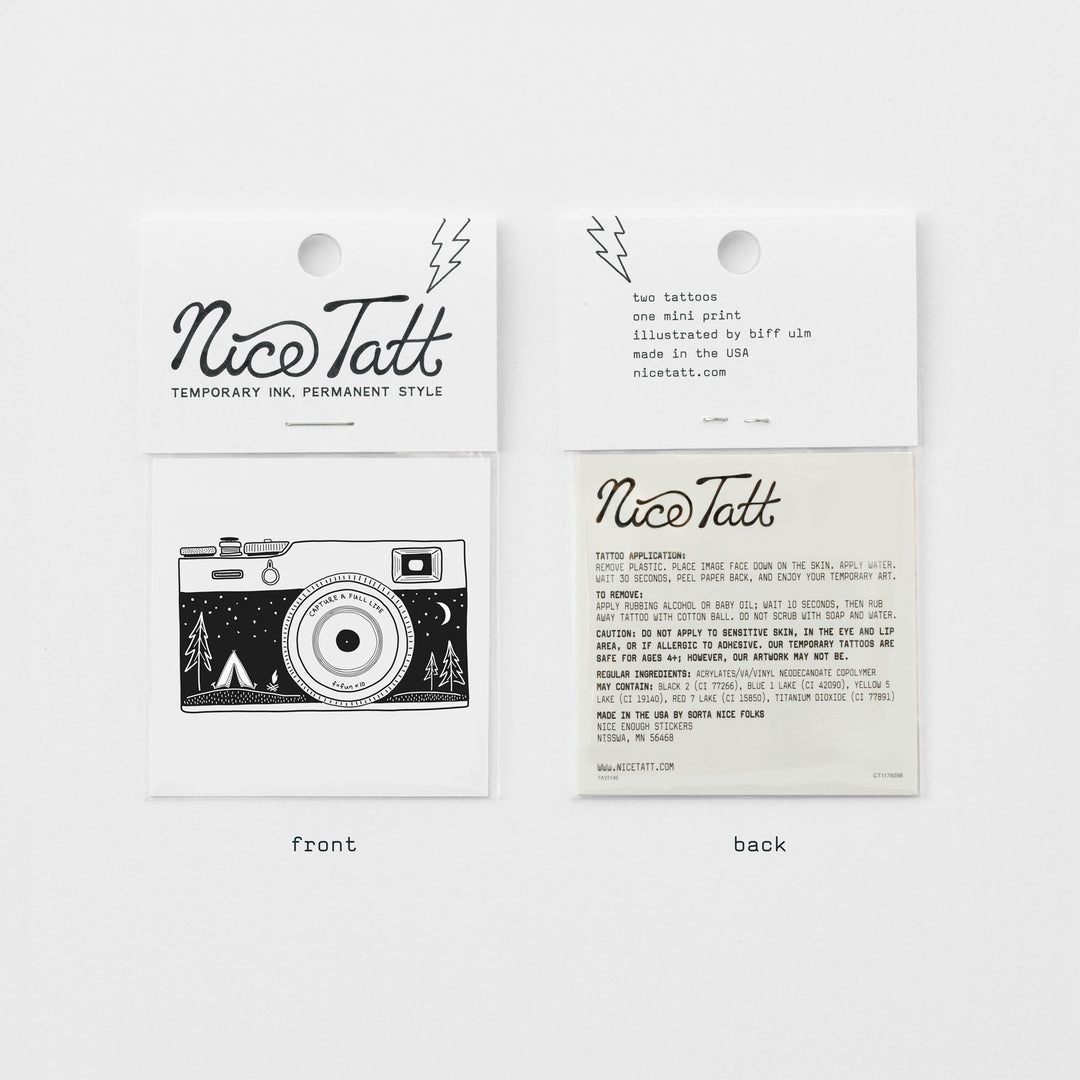 Camera - Temporary Tattoo