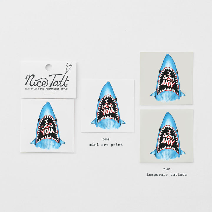 I Chews You - Temporary Tattoo