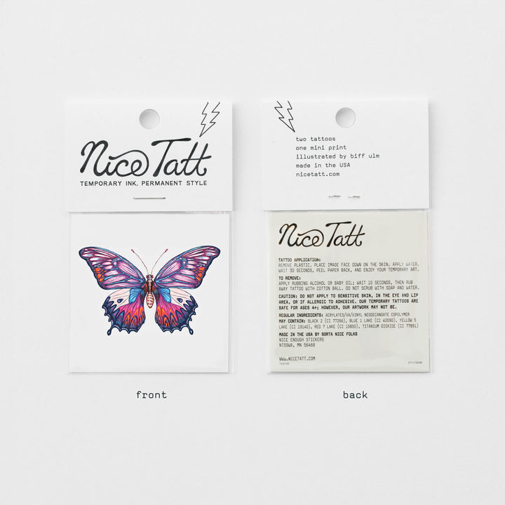 Electric Butterfly - Temporary Tattoo