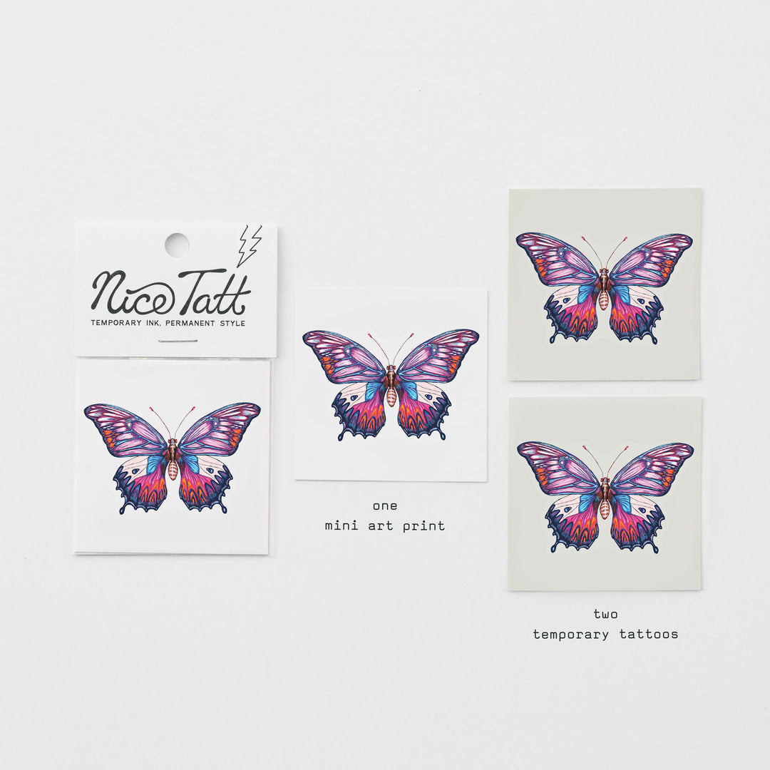 Electric Butterfly - Temporary Tattoo