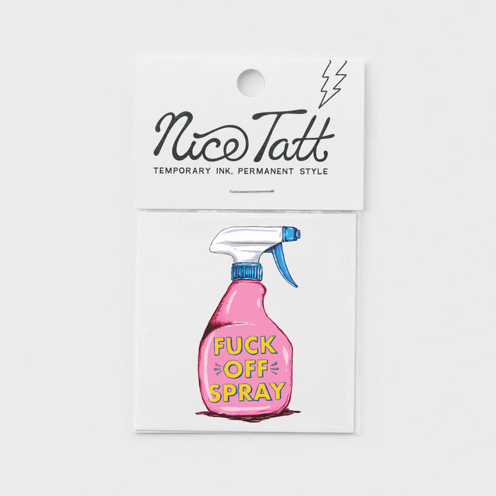 Fuck Off Spray - Temporary Tattoo