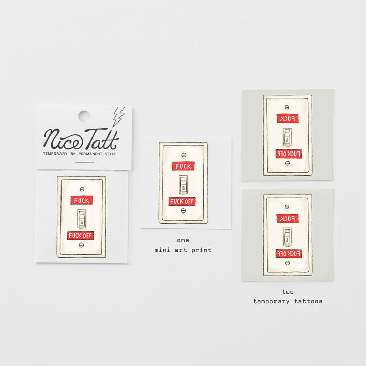 Fuck On or Fuck Off - Temporary Tattoo