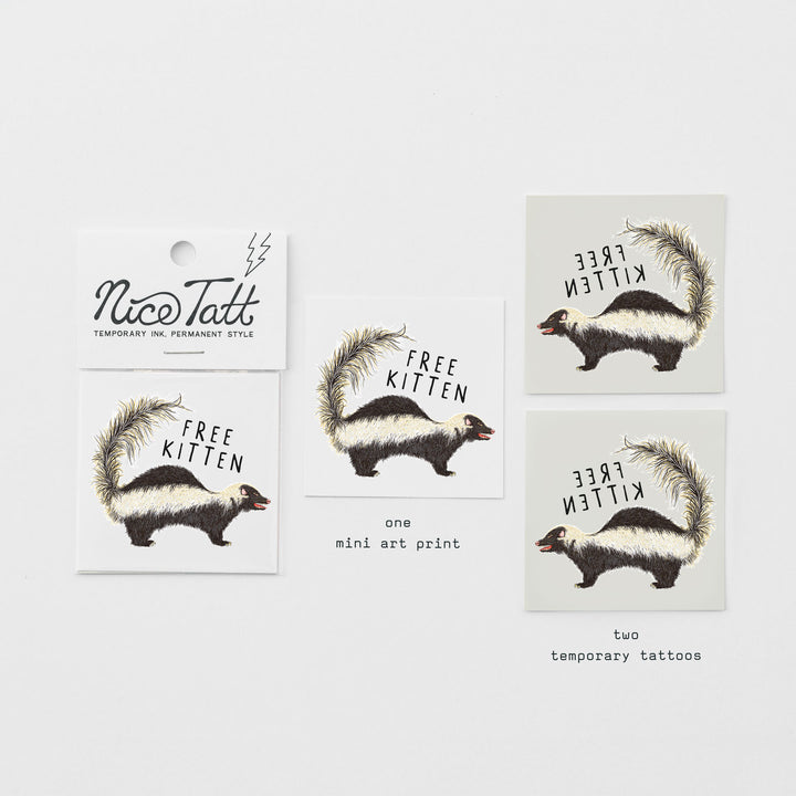 Free Kitten - Temporary Tattoo