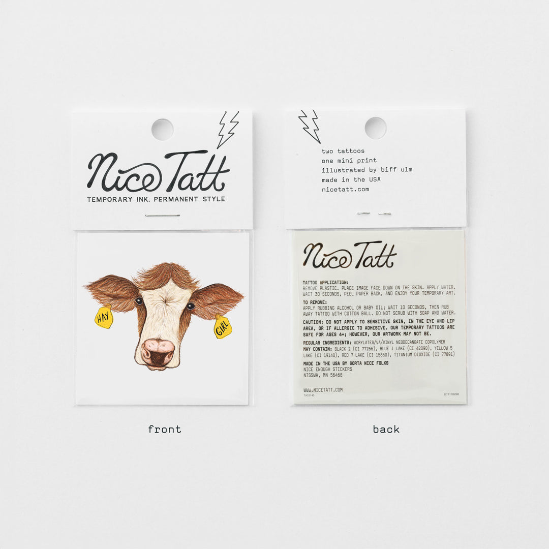Hay Girl - Temporary Tattoo