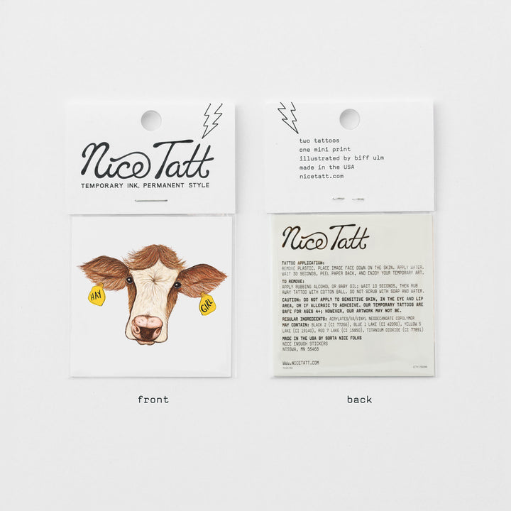 Hay Girl - Temporary Tattoo