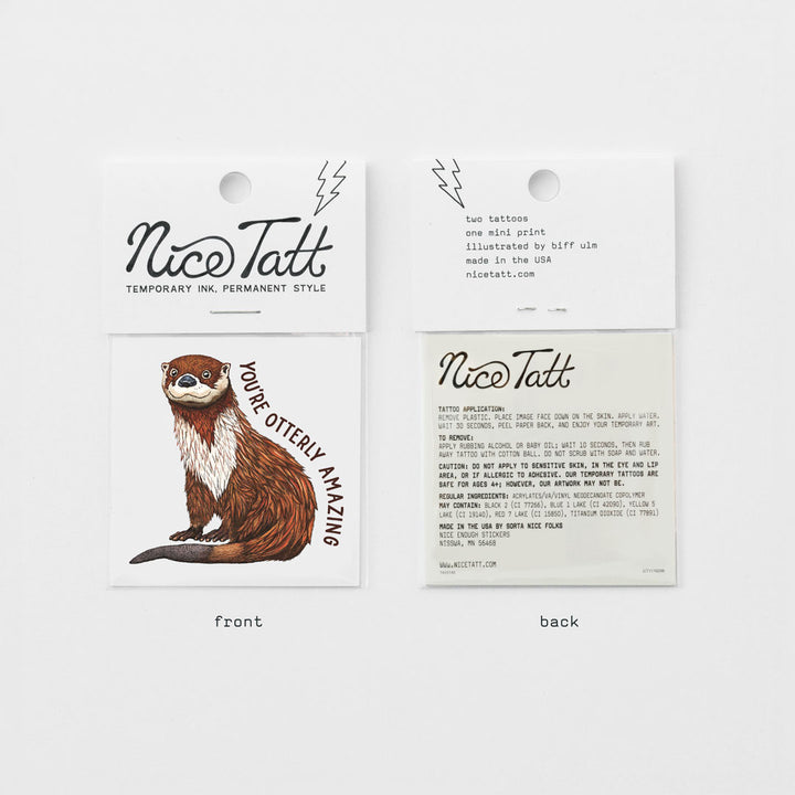 You're Otterly Amazing - Temporary Tattoo