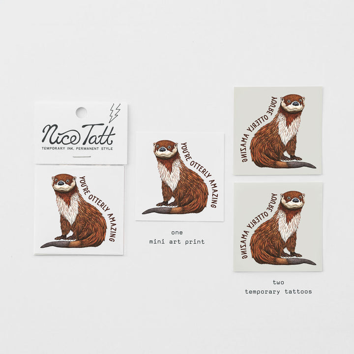 You're Otterly Amazing - Temporary Tattoo