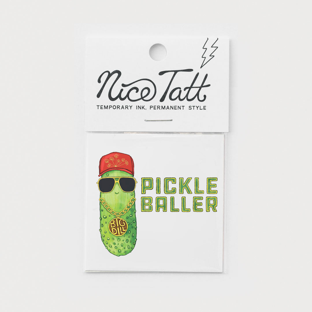 Pickle Baller - Temporary Tattoo