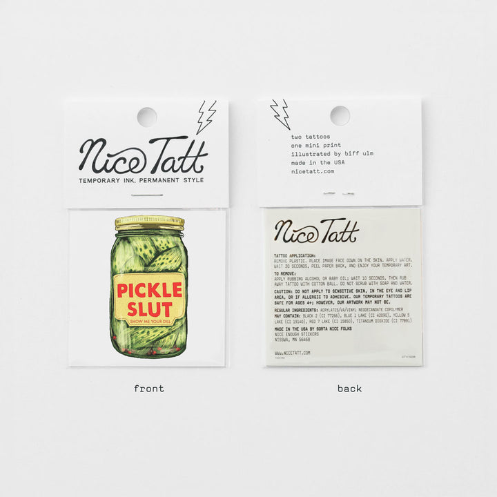 Pickle Slut - Temporary Tattoo