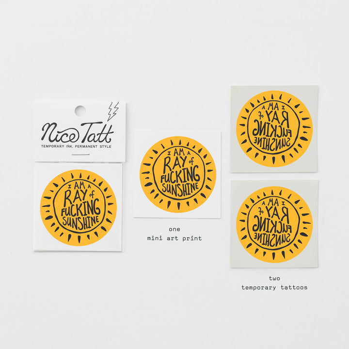 I'm a Ray of Fucking Sunshine - Temporary Tattoo