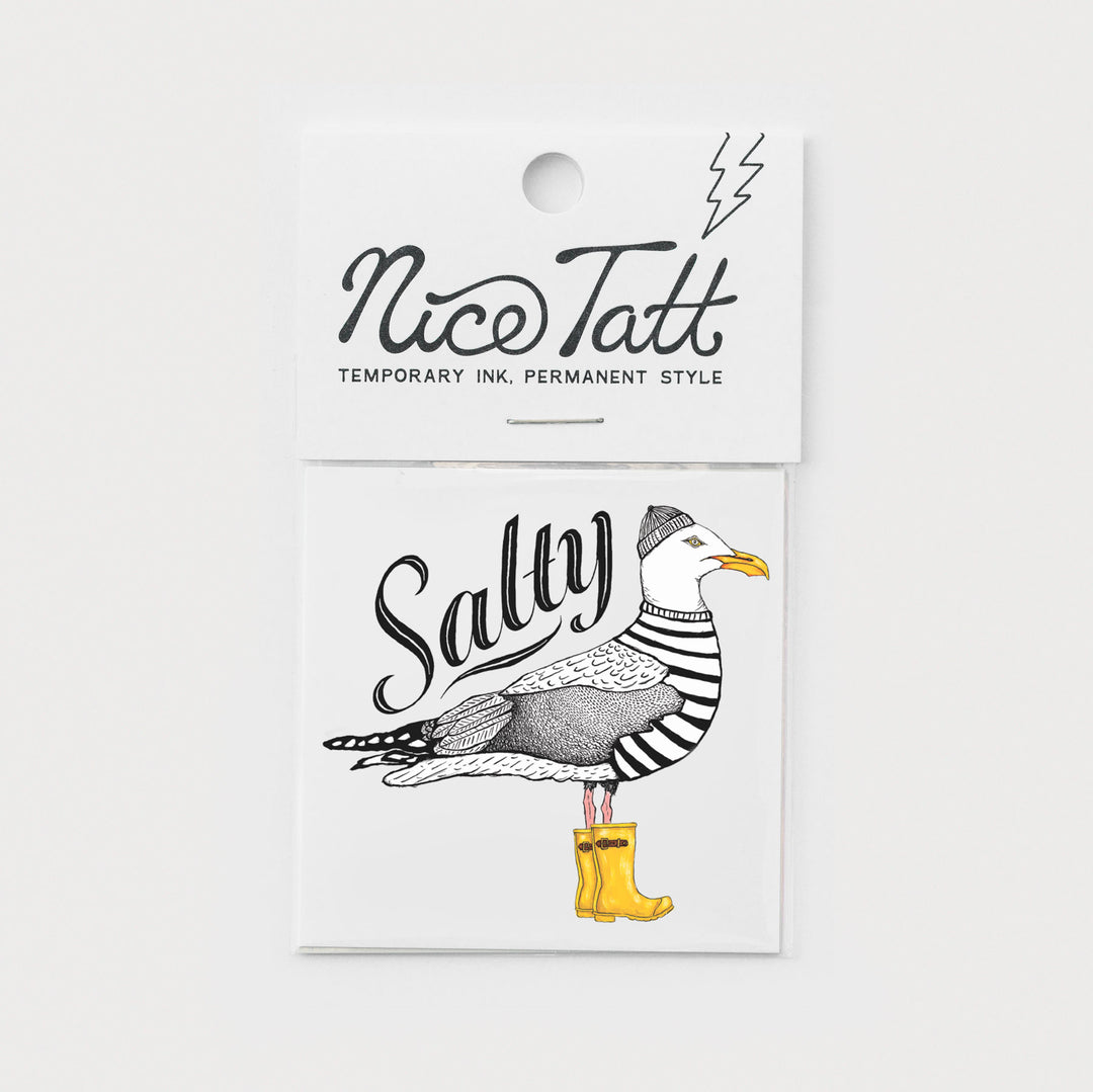 Salty Seagull - Temporary Tattoo