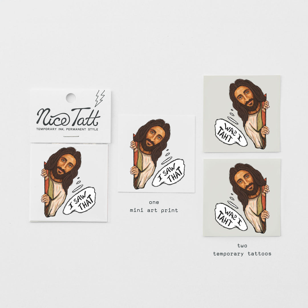 Jesus, I Saw That - Temporary Tattoo