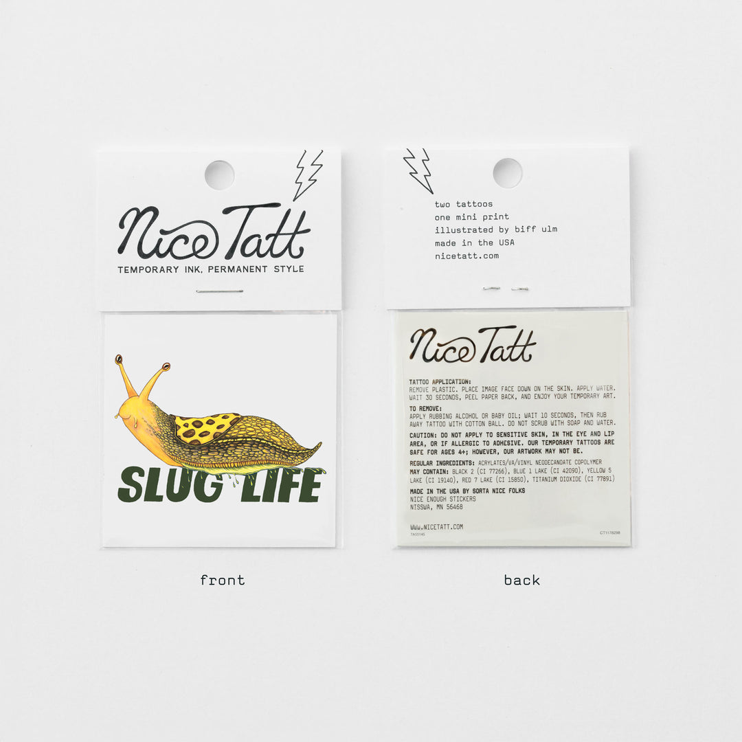 Slug Life - Temporary Tattoo