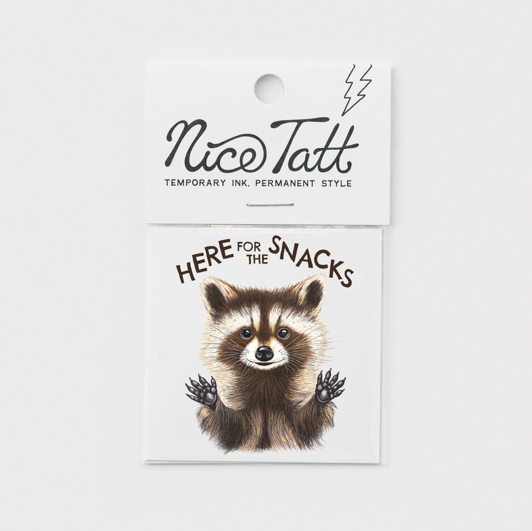 I'm Here for Snacks - Temporary Tattoo