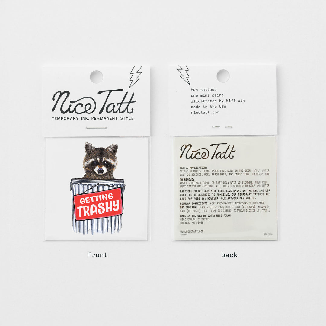 Getting Trashy - Temporary Tattoo