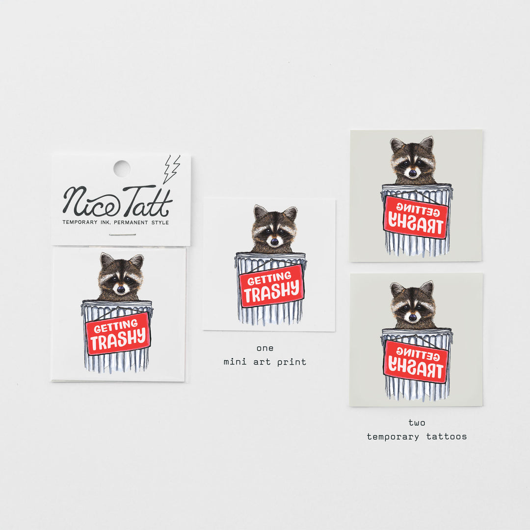 Getting Trashy - Temporary Tattoo