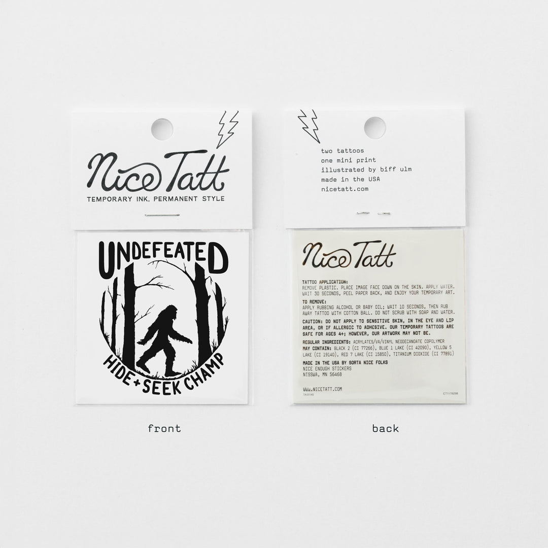 Undefeated - Temporary Tattoo