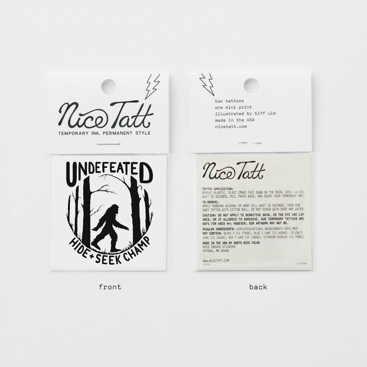 Undefeated - Temporary Tattoo