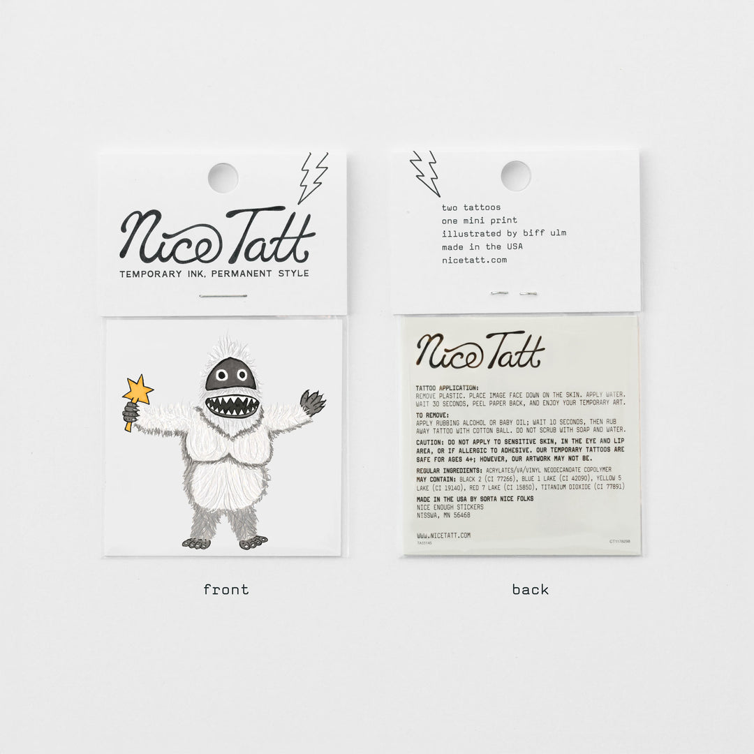 Yeti - Temporary Tattoo