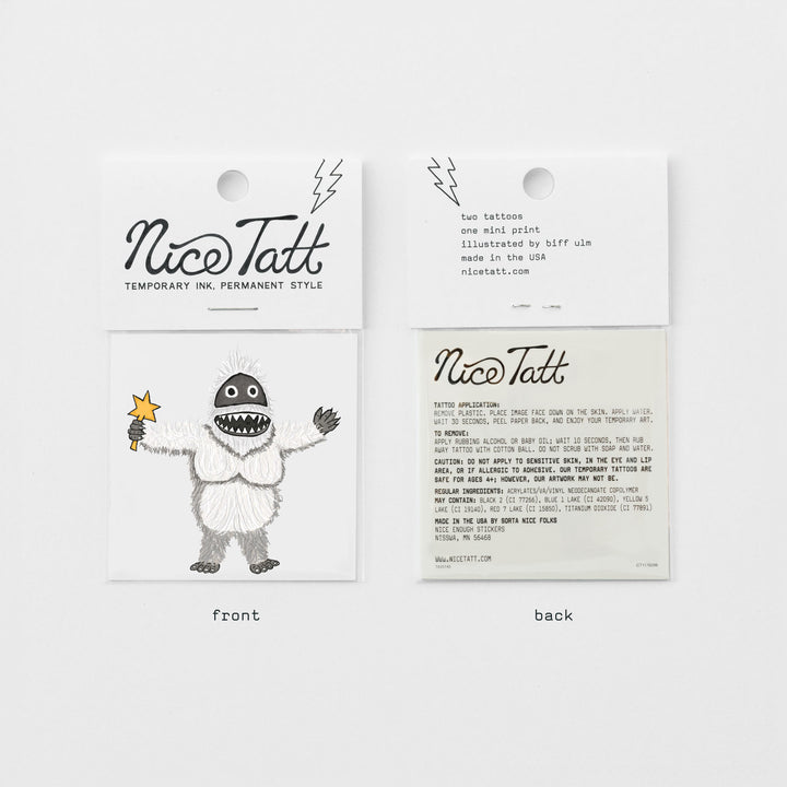 Yeti - Temporary Tattoo