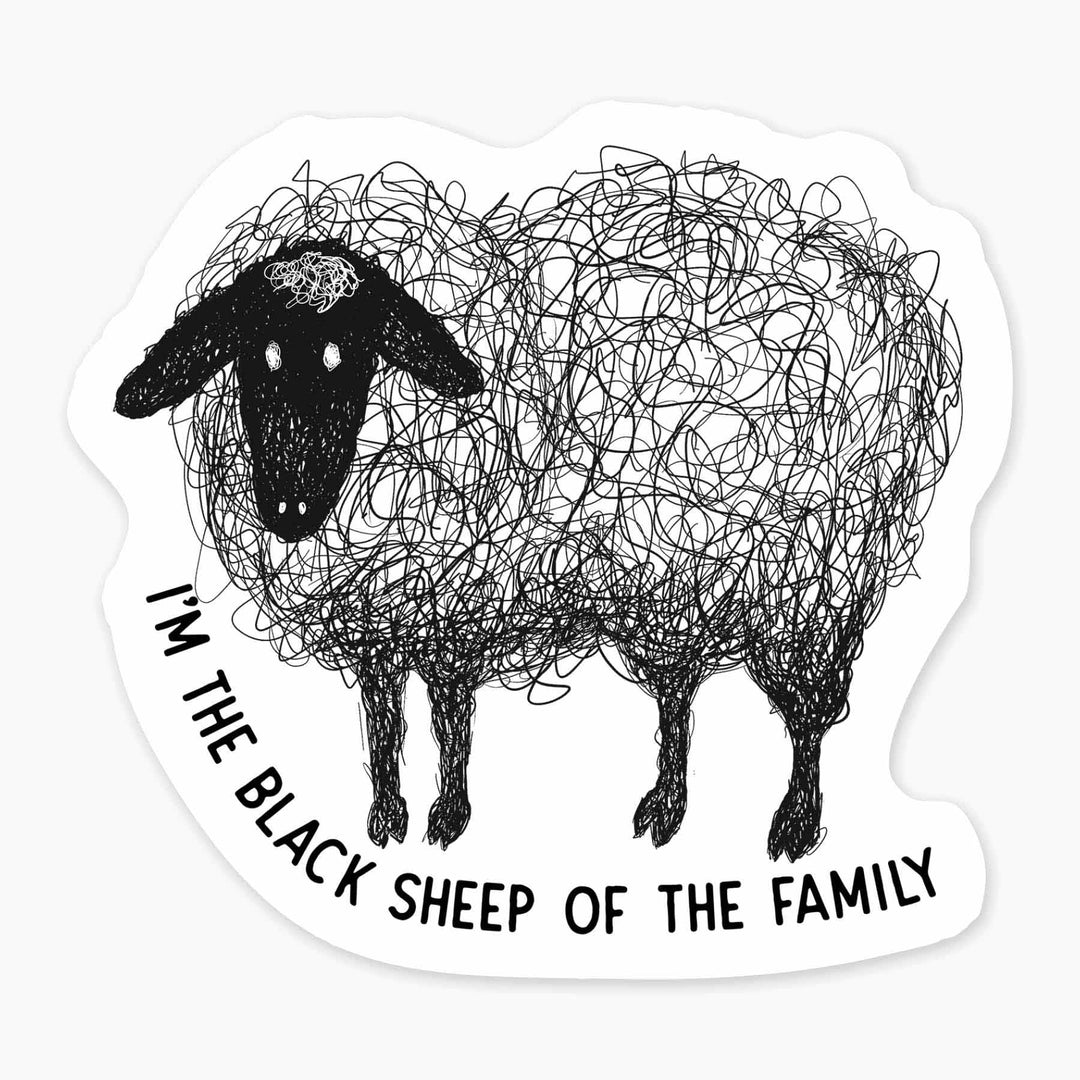 Black Sheep - 3" Art Sticker