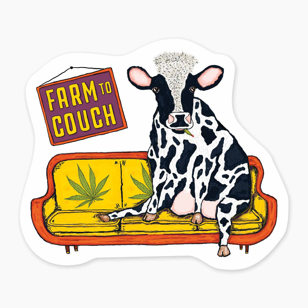 Farm to Couch - 3" Art Sticker
