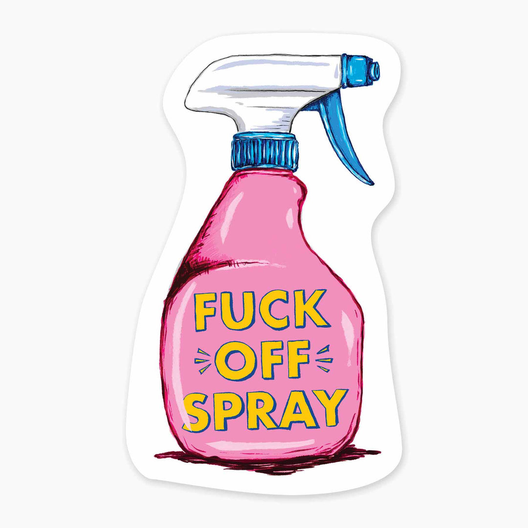 Fuck Off Spray - 3" Art Sticker