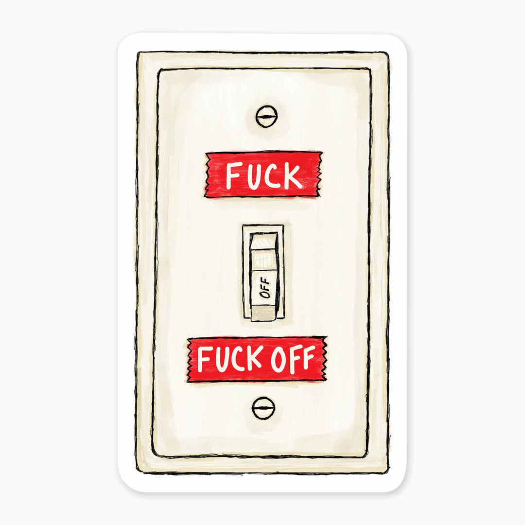Fuck On and Off - 3" Art Sticker