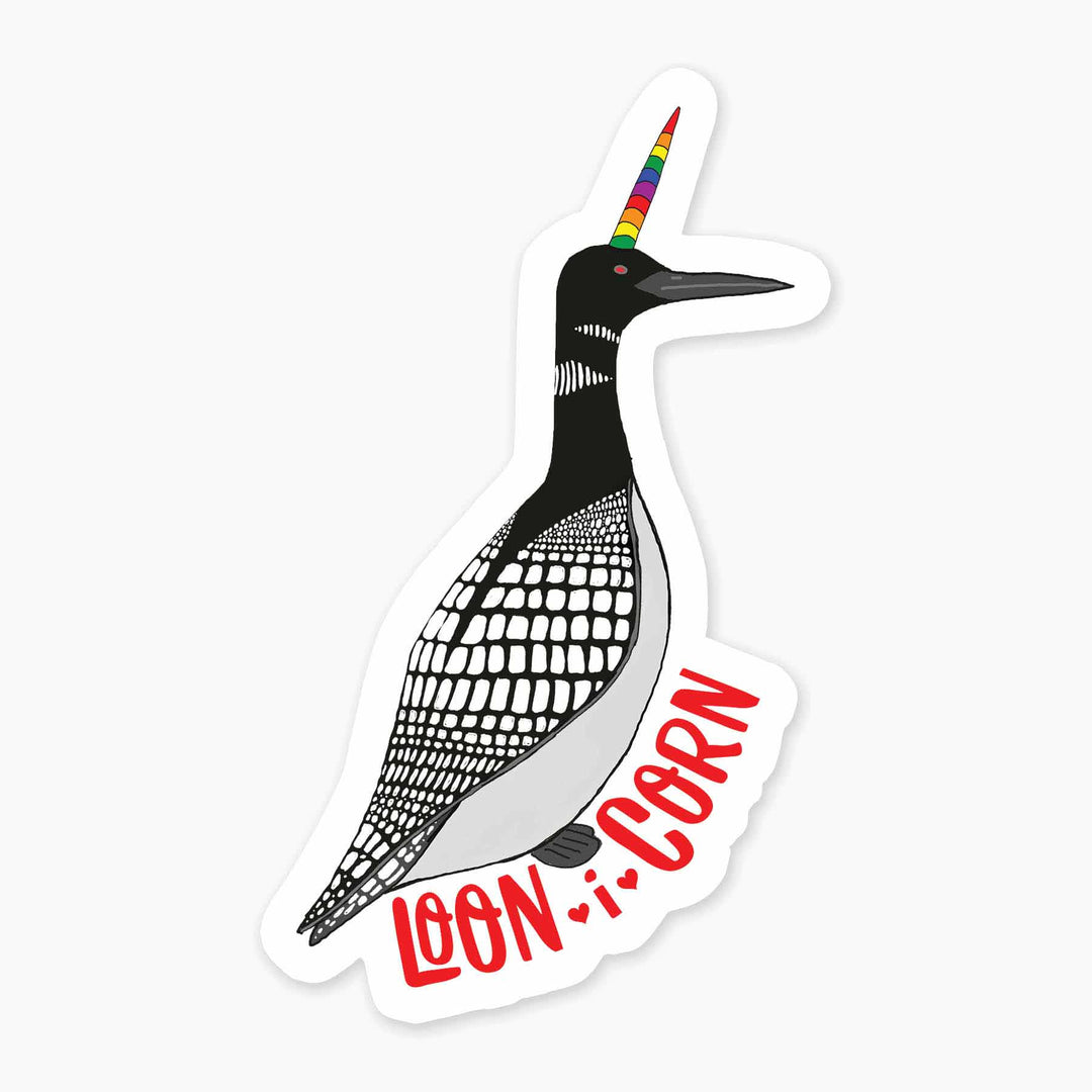 Loon-i-Corn - 3" Art Sticker
