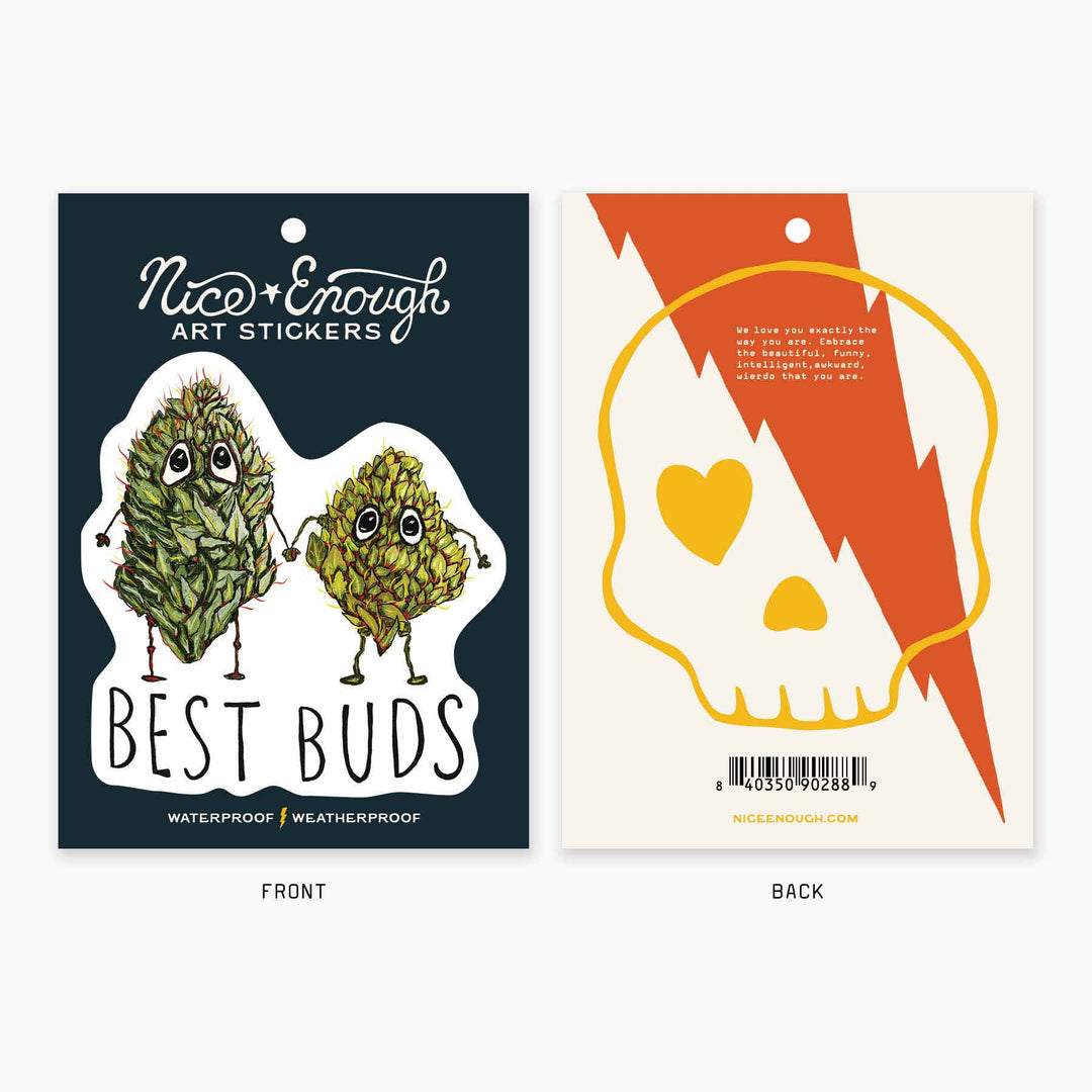 Best Buds - 5" Waterproof Stickers